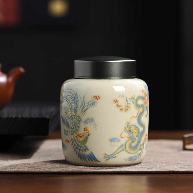 Creative Portable Mini Tea Jar Double-Layer Tin Lid Sealed Moisture-Proof Storage Pot Art Retro Decorative Jar Home Decor Craft