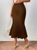 Gonna da Donna 2024 Nuova Moda Elegante Lavorata a Maglia Jacquard Elastica Hip Wrap Gonna a Sirena Mezza Gonna Gonna Lunga