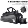 E-Bike RearSeat Bag Electric   Battery Bag Expandable Large Capacity   Rack Seats Bag Waterproof Cycle Bag