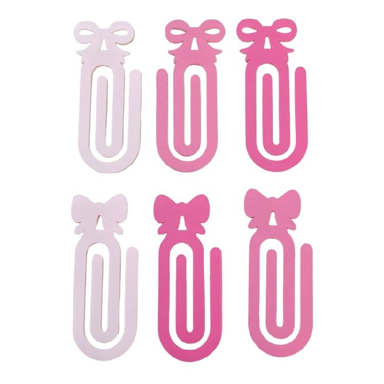 

6Pcs Decorative Bookmarks Clip Oversized Acrylic Paperclip Book Page Marker Clip For Documents Notes Cards Notebook 1