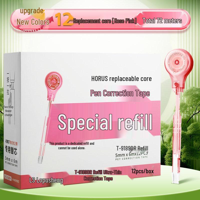 Portable Refillable Correction Tape Pen – Pen-Style, Large Capacity, Ideal for Students