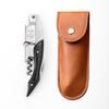 1PC Professional Waiter’s Corkscrew  Double-Hinged Wine Opener with Wooden Handle & Leather Case, Durable Stainless Steel Wine Key