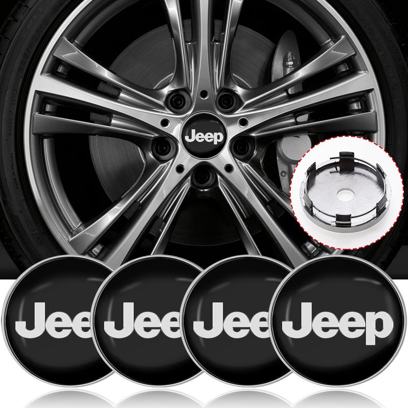 Nouveau 56/60mm Cache-moyeu de Roue de Voiture Protecteur Couvercle Accessoires de Voiture Pour Jeep Wrangler Grand Cherokee Compass Renegade Cherokee Gladiator 21DD