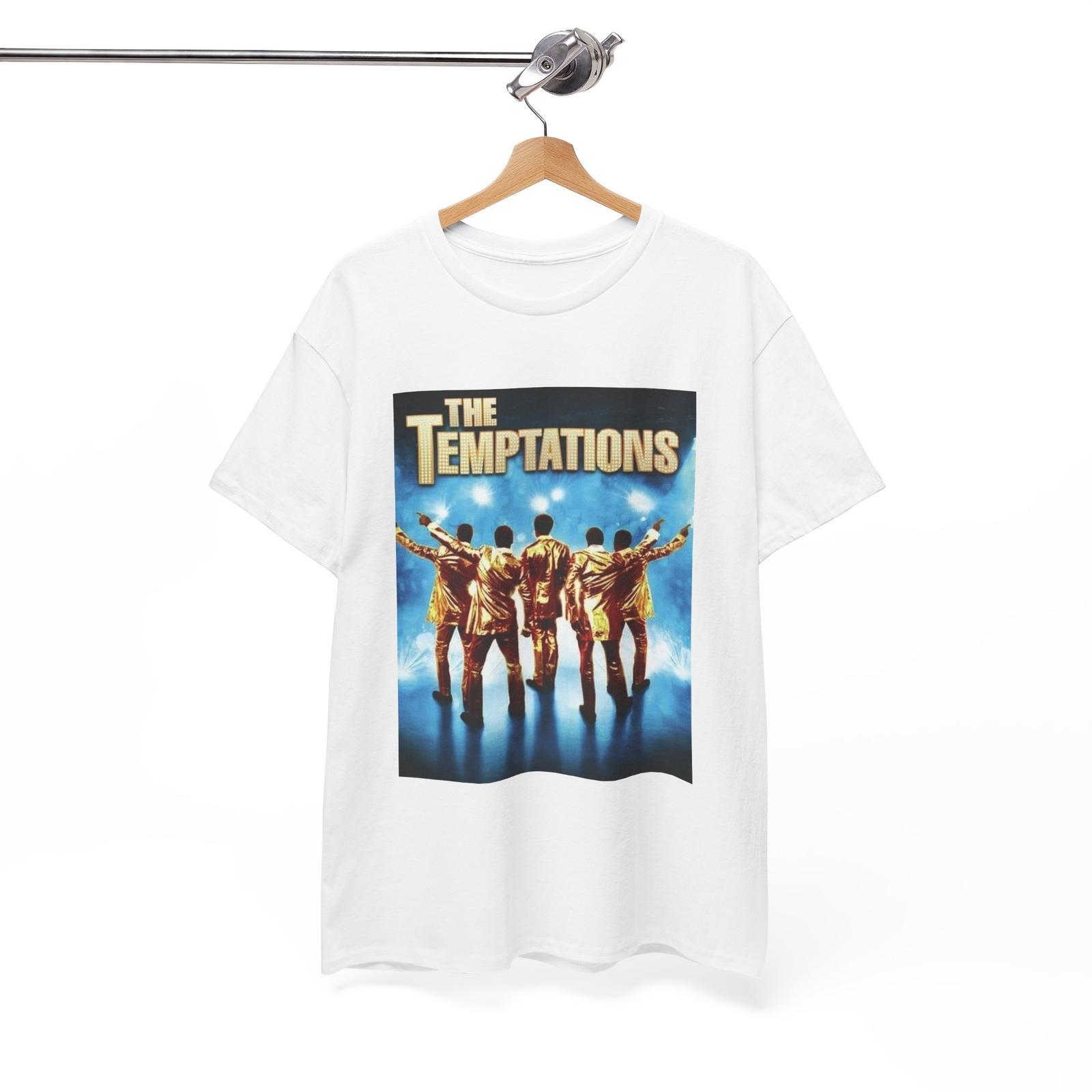 The Temptations Tshirt Poster Vintage Concert Graphic Unisex Heavy Cotton Tee L