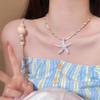 Ins Wind Pearl Necklace Design Collarbone Chain Love Pendant Jewelry