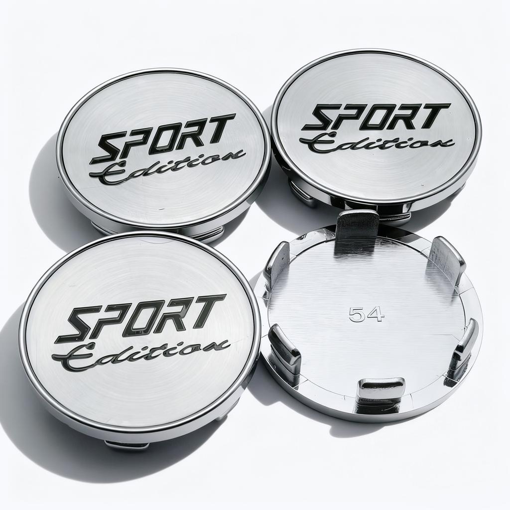 4pcs Sport Edition Logo Emblem Badge Car Wheel Center Caps 54MM Clips 49MM Rim Hubcaps Cover Wheels Hub Dust Cap Car Accessories