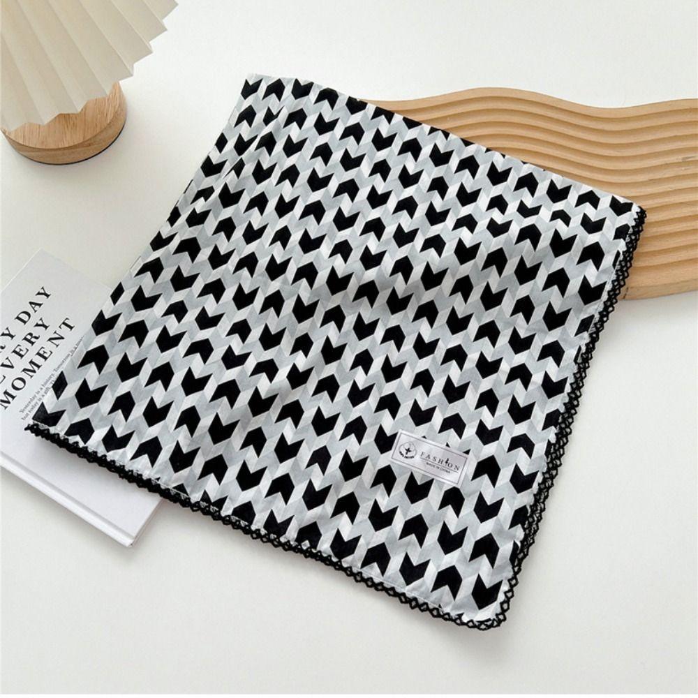 Floral Cotton Linen Print Scarves Scarf Hair Band Square Handkerchief Small Square Scarf Beach