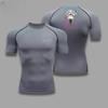 Men Compression T-Shirt  Fitness Running Sports Quick-Dry Frieren Breathable Short Sleeves Stretchy Fabric for Summer Workouts