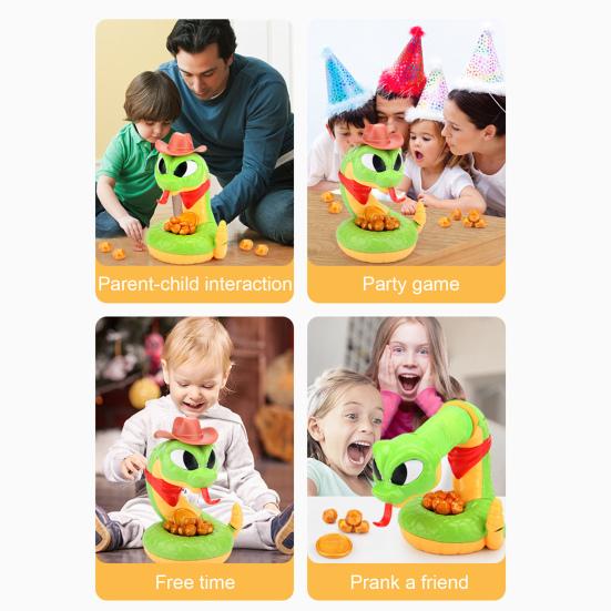 Electric Rattlesnake Play Toy for Parent-Child Interaction Rattle Robber Snake Game Tricky