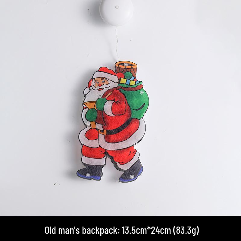 LED Christmas Tree Snowflake String Lights with Santa Claus Decoration