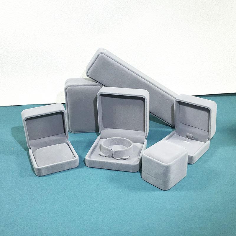 Velvet Jewelry Box Rings Necklaces Earrings Pendants Storage Box For Women Jewelry Packaging