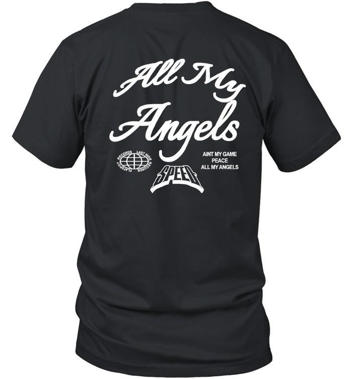 All My Angels T-Shirt Speed Records Band Logo Streetwear Graphic Tee