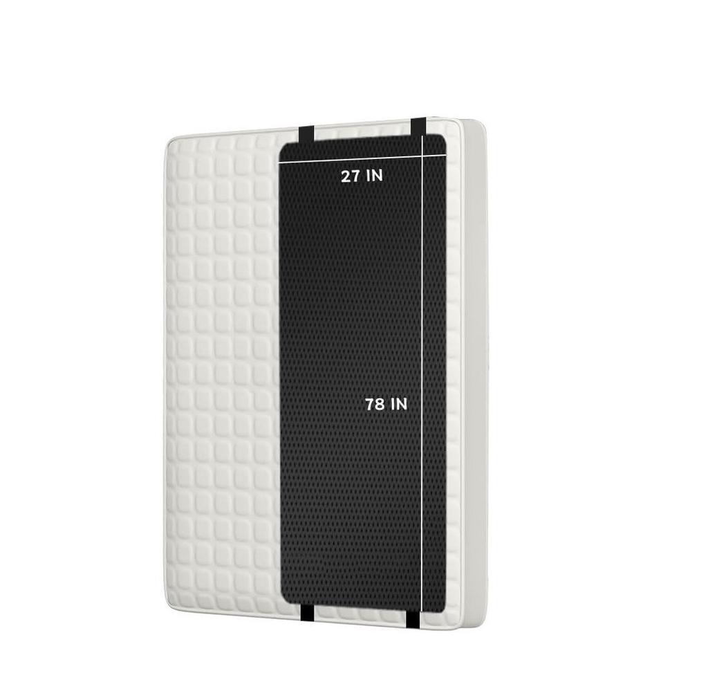 Erdungsmatte fürs Bett, Erdungsmatratzen-Abdeckung für besseren Schlaf, Erdungsmatte aus leitfähigem Carbon-Kunstleder, Erdungstherapie (27" x 78"/69*198cm)