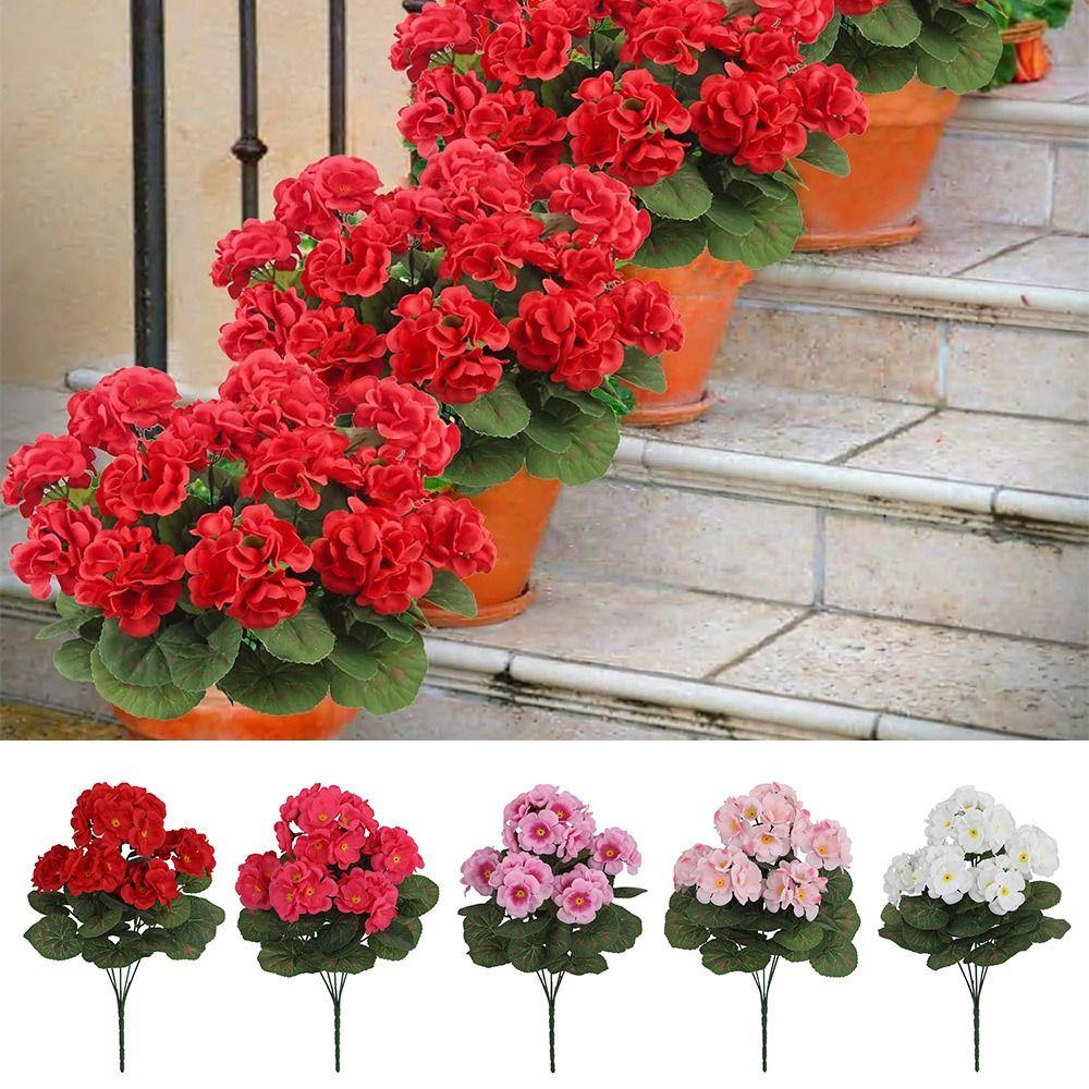 DIY Wreath Begonia Artificial Flower Silk Petals Faux Flower  Home Decoration