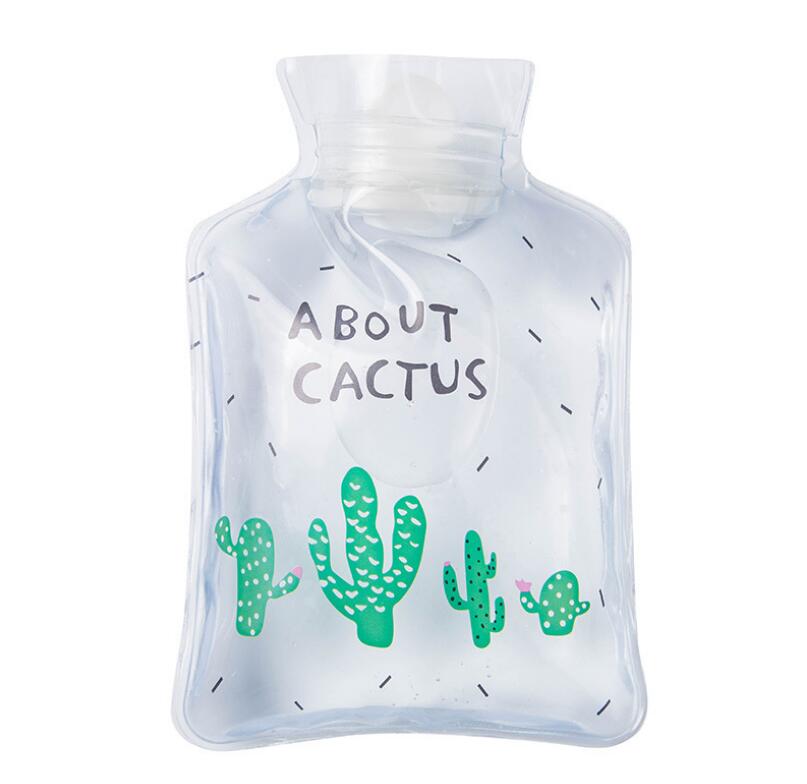 

MINI Cartoon Hand Warm Water Bottle Cute Transparent Hot Water Bottles Small Portable Hand Warmer Water Injection Storage Bag