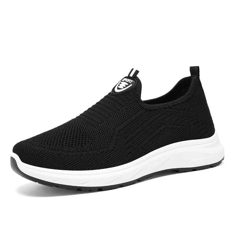 Jinshiyuanshu Shoes women's soft-soled casual shoes processing custom breathable women's single shoes one pedal flying woven shoes lazy shoes
