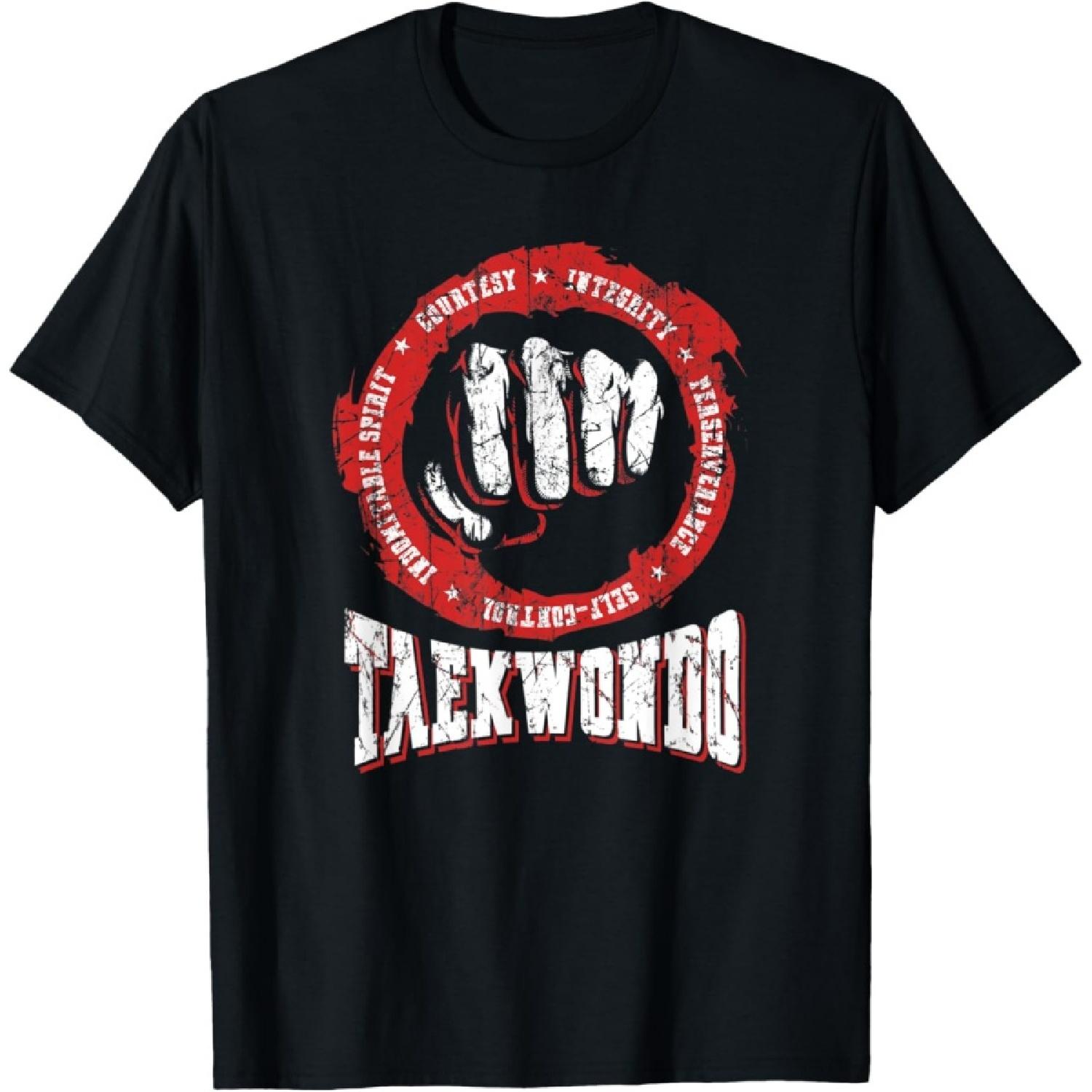 Графическая футболка по Тхэквондо 5 Принципов Тхэквондо Футболка для боевых искусств S