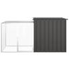 Vidaxl Chicken Coop, Anthracite, 200X91X100 Cm, Steel