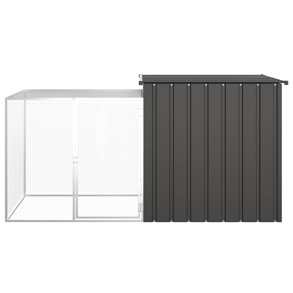 Vidaxl Chicken Coop, Anthracite, 200X91X100 Cm, Steel
