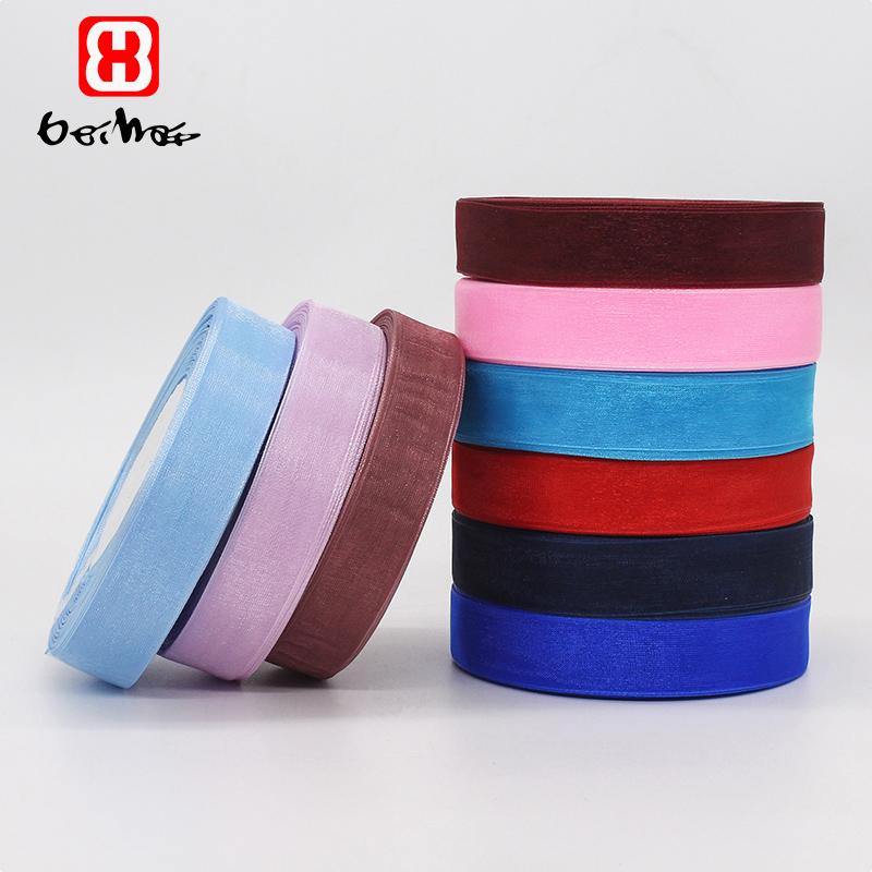 Factory 20 mm Gift Ribbons Nylon Organza Ribbons Roll for Wrapping