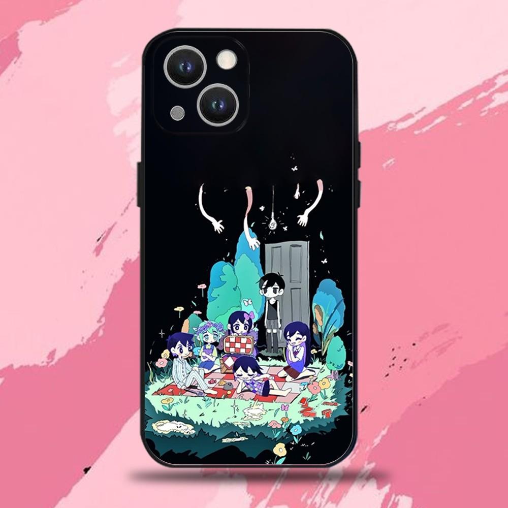 O-Omori Game Phone Case For iPhone 16,15,14,13,12,11 Plus,Pro Max,XS,X,XR,SE,Mini,8,7,Soft Silicone Black Cover