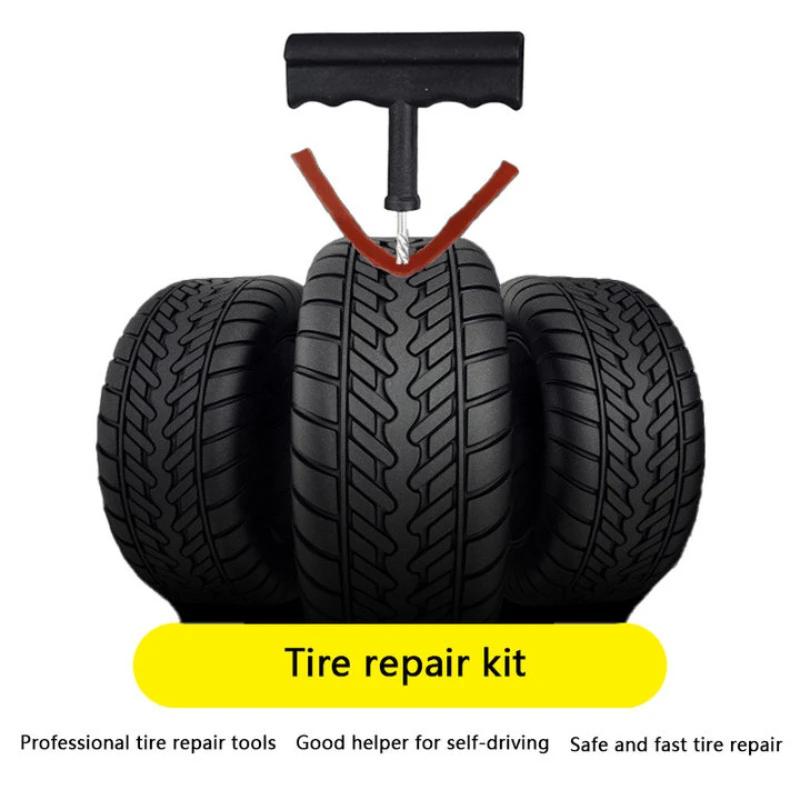 Car Tire Repair Kit Puncture Plug Tools Tyre Puncture Emergency for Tire Strips Stirring Glue Repair Tool Kit Car Accessories
