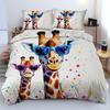 3D Printed Giraffe Pattern Duvet Cover Microfiber Soft Breathable Animal Skin Bedding Set with Pillowcase for Bedroom Home Decor