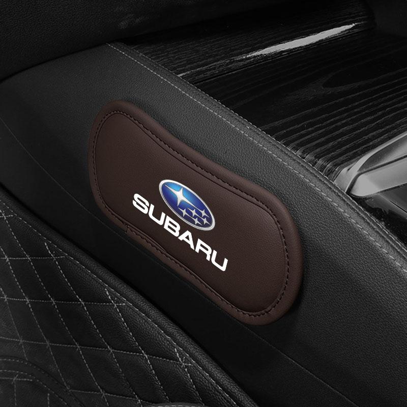 Bil Läder Knäskydd Kudde Kudde Lårstöd Kollisionsskydd För Subaru XV BRZ WRX STI Forester Ascent Impreza Legacy Outback Levorg