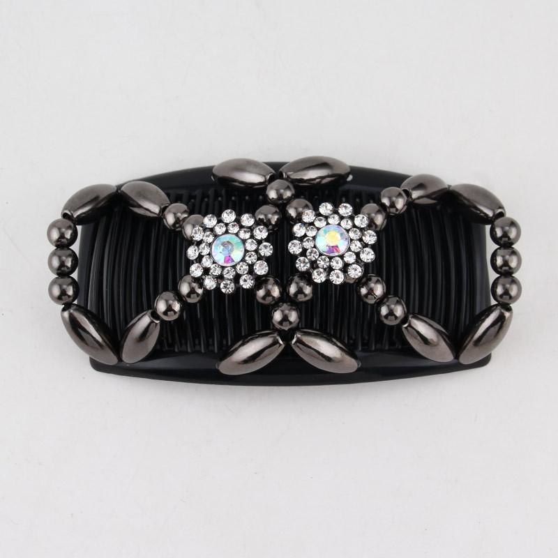 

Европейская и американская мода, универсальная расческа с бусинами, женская, ручной работы, с бусинами, универсальная, волшебная расческа для волос, аксессуары для головных уборов