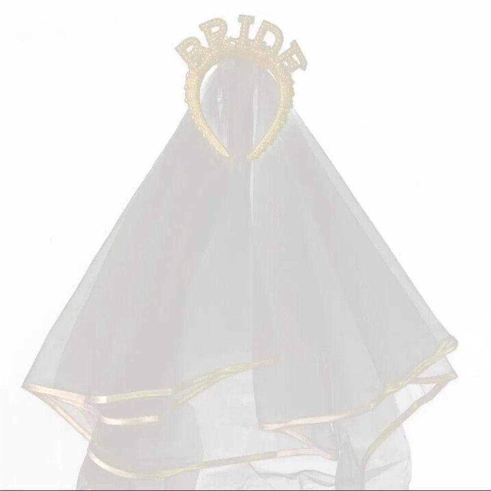 With Veil Pearl Crown Headband White Bridal Hair Accessories  Engagement Dinner Hair Accessories