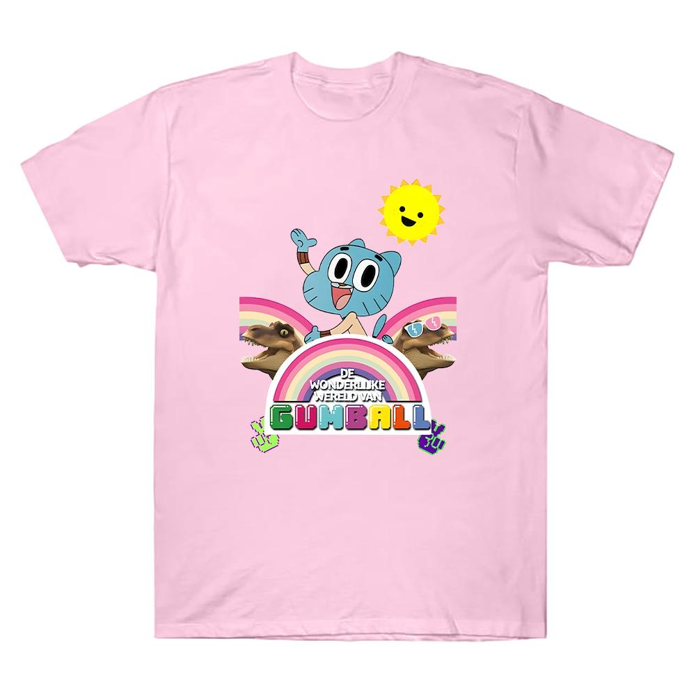 Úžasný svět Gumballa Tričko Úžasný svět Gumballa Kreslený potisk Oblečení Měkká bavlna Kreativní Unisex Tričko