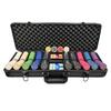 Texas Hold'em High-End Ceramic Poker Chip Set with Professional K Box for Card Rooms