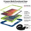 For Samsung Galaxy Tab S10 FE+ Tablet Case Silicone+PC Shockproof Cover with Kickstand Shoulder Strap