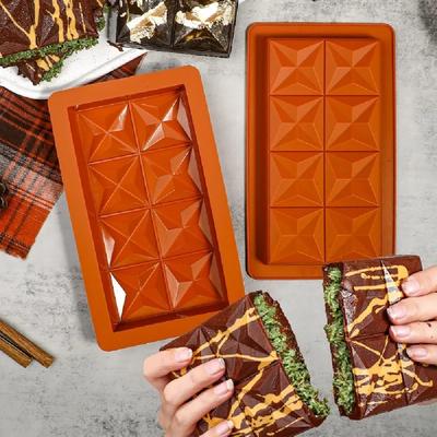 Chocolate Bar Mold - Non-Stick Chocolate Molds Food Grade Silicone Deep Chocolate Bar Mold for Dubai Chocolate Bar Pistachio