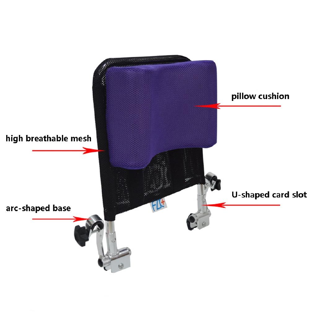 Adjustable Wheelchair Head Cushion Pillow Heightening Wheelchair Accessories Chair Head Support Black/Red/Purple