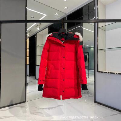 Canadian Down Jacket Big Women's Parka Winter High Version Warm Thickened Down Jacket