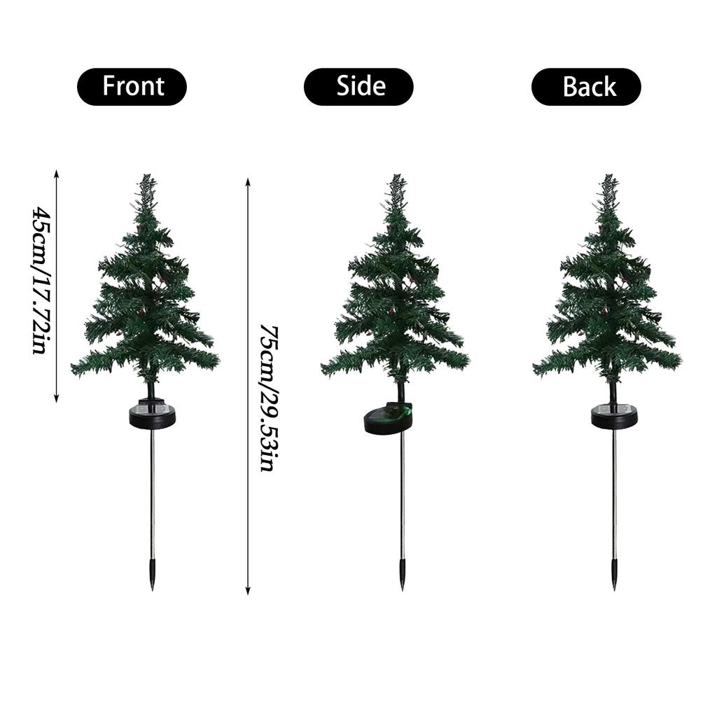 Solar Christmas Tree Garden Lights Outdoor Christmas Decorations, 8 Modes, Suitable For Pathways, Patios And Courtyard Holiday Lighting