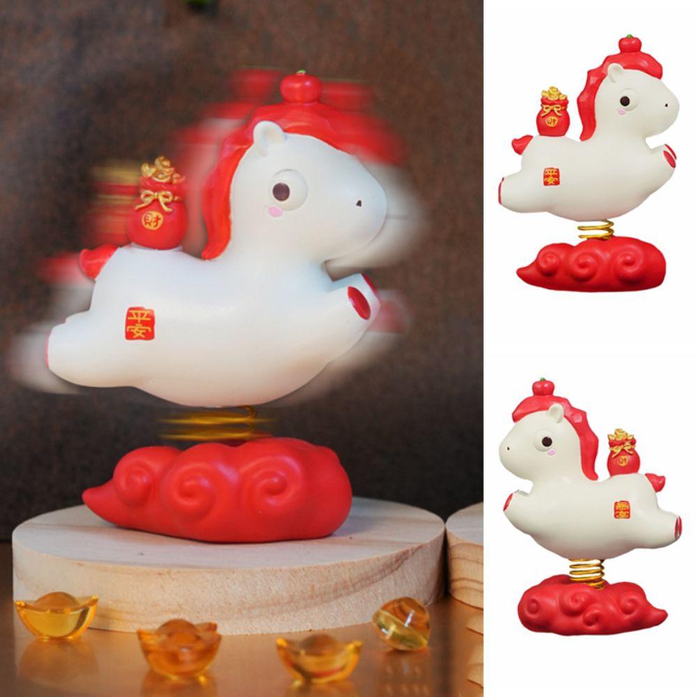 Cartoon-Sternzeichen-Pony-Ornamente Pony-Form Kawaii-Pferd-Maskottchen Harz 2026 Pferdejahr Pferde-Frühlingsornament Büro