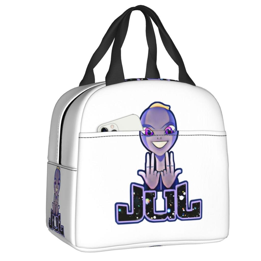 Custom Rapper Music Jul Insulated Lunch Tote Bag for Women Portable Thermal Cooler Food Lunch Box Work School Travel