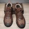 Fashion New Hot Sale Ankle Boots Handmade Mens Motorcycle Boots Sneakers Outdoor Man Casual Leather Shoes Leisure Walking High Top Botas