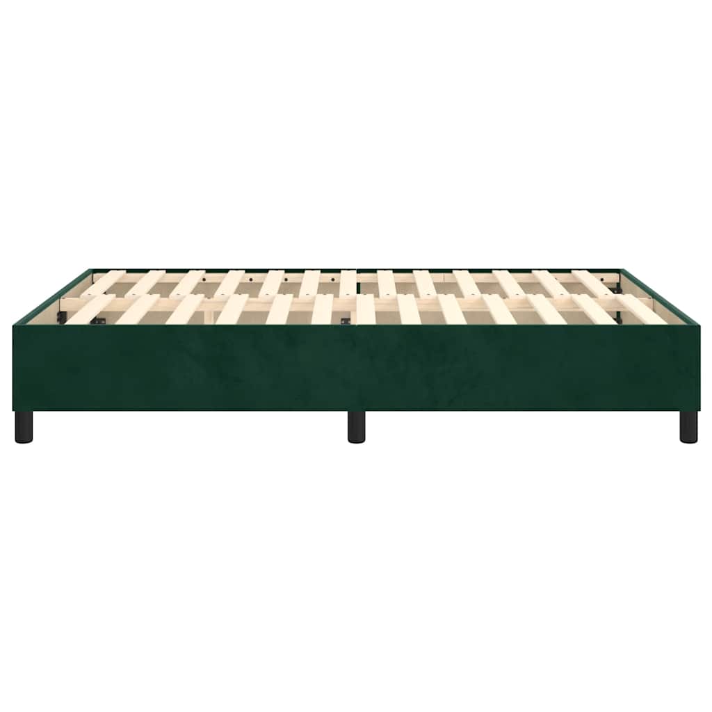 Vidaxl Bedframe Zonder Matras, Donkergroen, 140X200 Cm, Fluweel