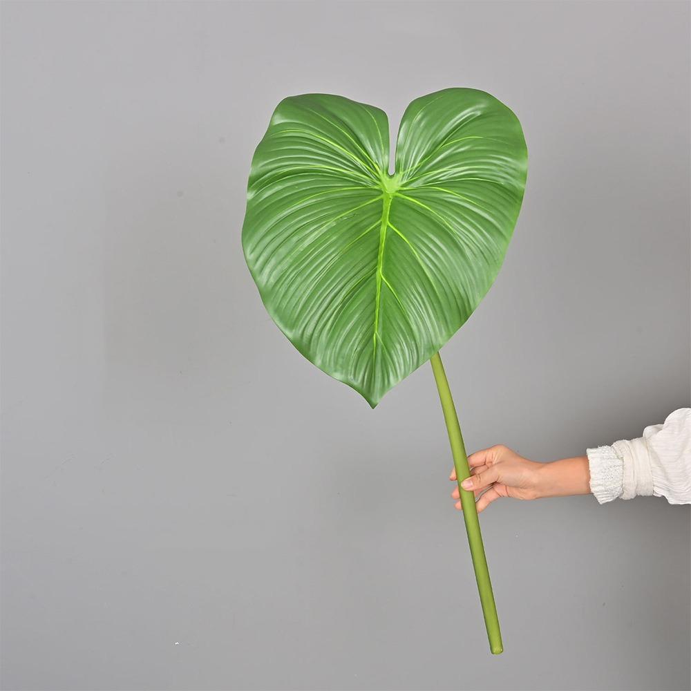 Green Plants Crane King Fern Leaf Lifelike Artificial Arrowroot Leaf  Floral Arrangement