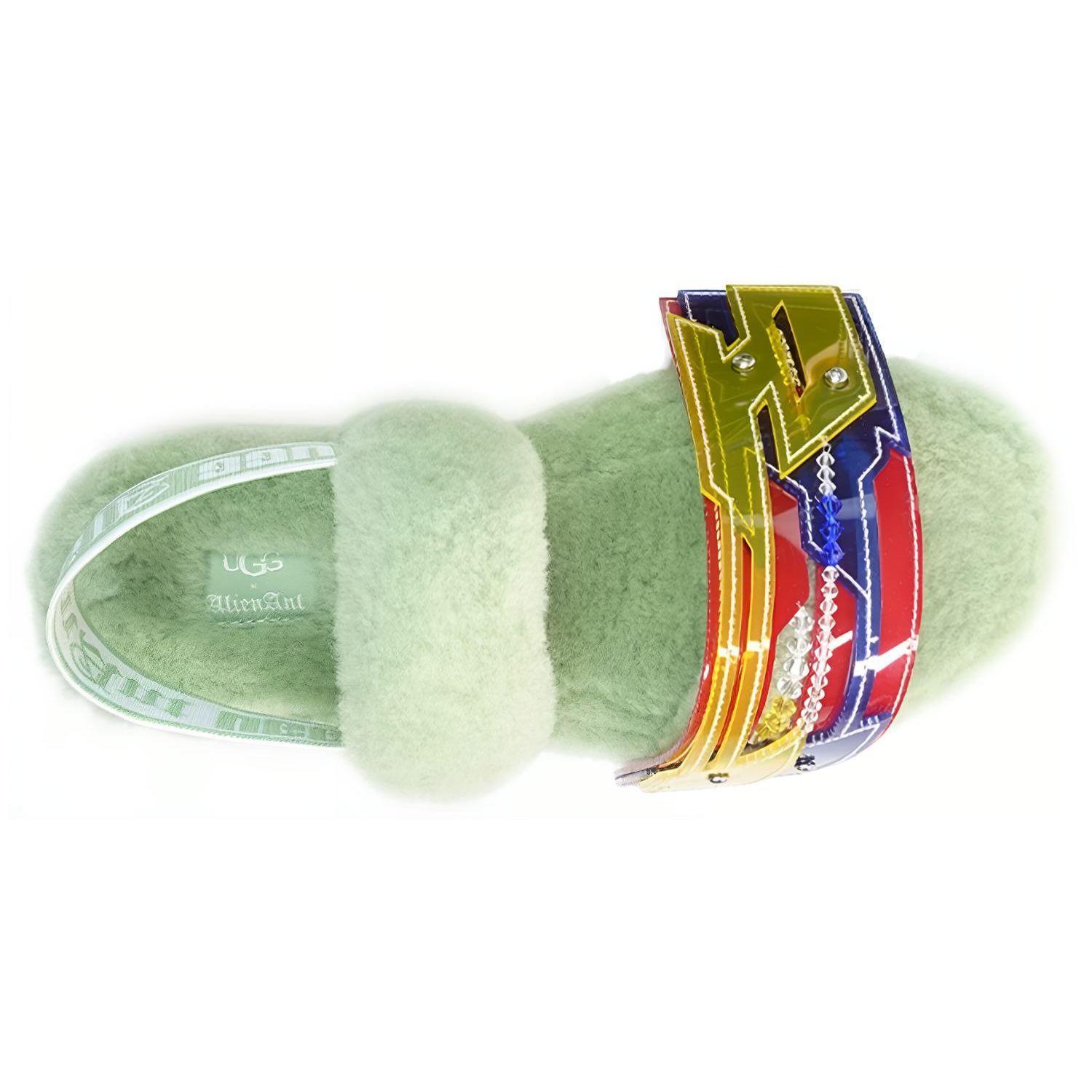 UGG Alienant X Sheepskin Fashion Slippers женские тапочки зеленые 1151410-GGRDN 37 — фото 5