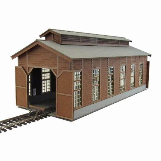 Sankei Diorama Series Engine Shed Papercraft 1/80 MK05-44