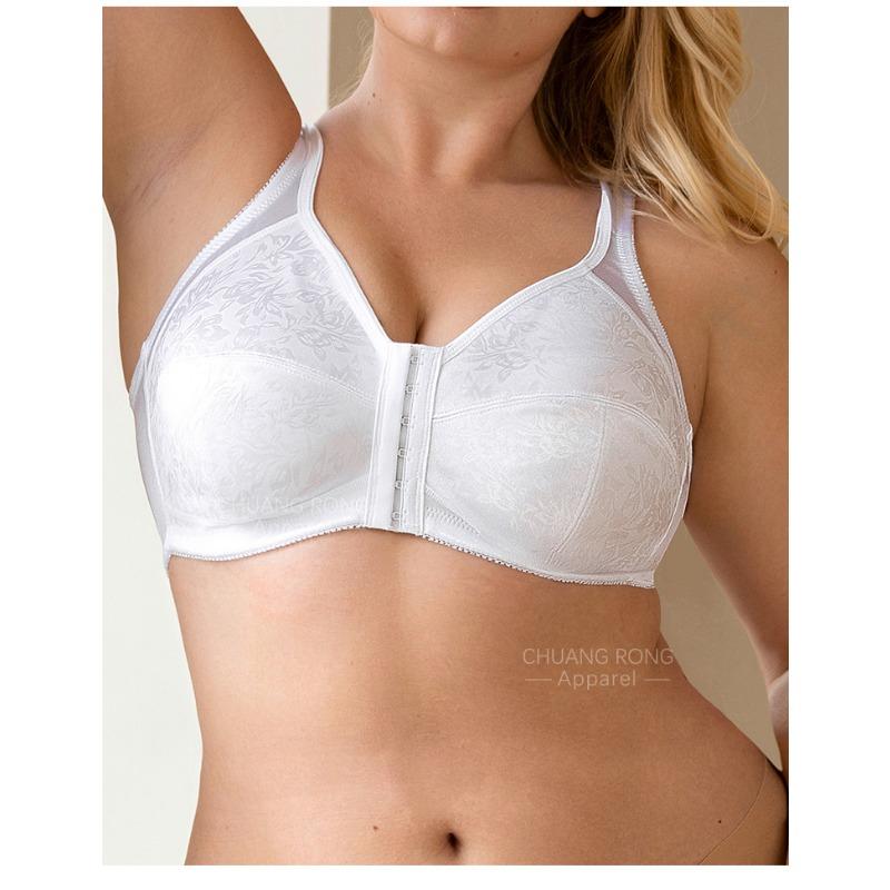 Women Wire Free Front Closure Large Cup Lace Bra For Big Bust