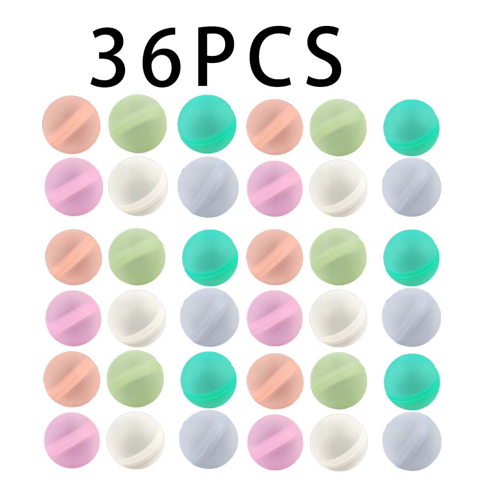6-60Pcs Reusable Water Balloons Quick Fill Self Sealing Water Bomb For Summer Games Children'S Adult Outdoor Activities Toy Gift