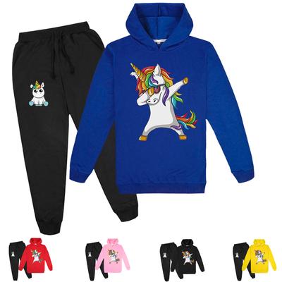 Dětské Chlapecké Dívčí Roztomilé DAB Jednorožec Mikiny Kalhoty Oblek Kreslené Dětské Oblečení Mikiny Ležérní Módní Pulovr