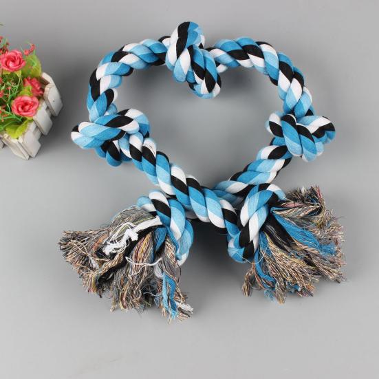 5-Knot Dog Rope Toy Heavy-Duty Dog Chew Rope Toy for Aggressive Chewer Interactive Dog Pull Cotton Rope for Tug of War Game