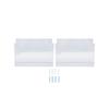 2 Pcs Clear Acrylic Pocket Hanging Wall Mount File Holder Office Organization Tool for Magazines Brochures