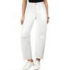 Women's High Waist Washed Women's Jeans Fashionable Versatile Straight Leg Pants
